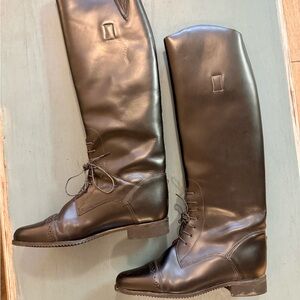 Black Leather Women’s Field Boots